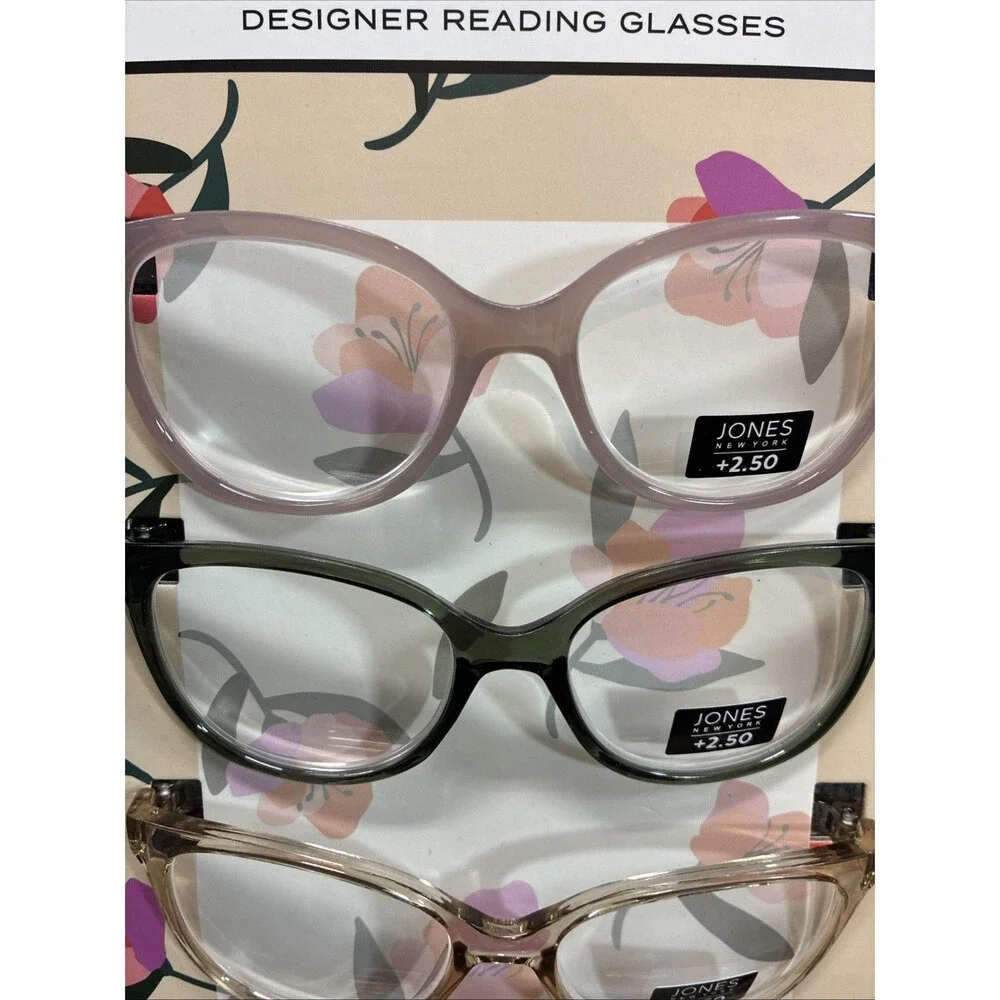 4 Pairs Jones New York Signature Designer Readers Glass +2.50 Multi-Color